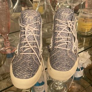 Mens Giuseppe Zanotti Crocodile Blue